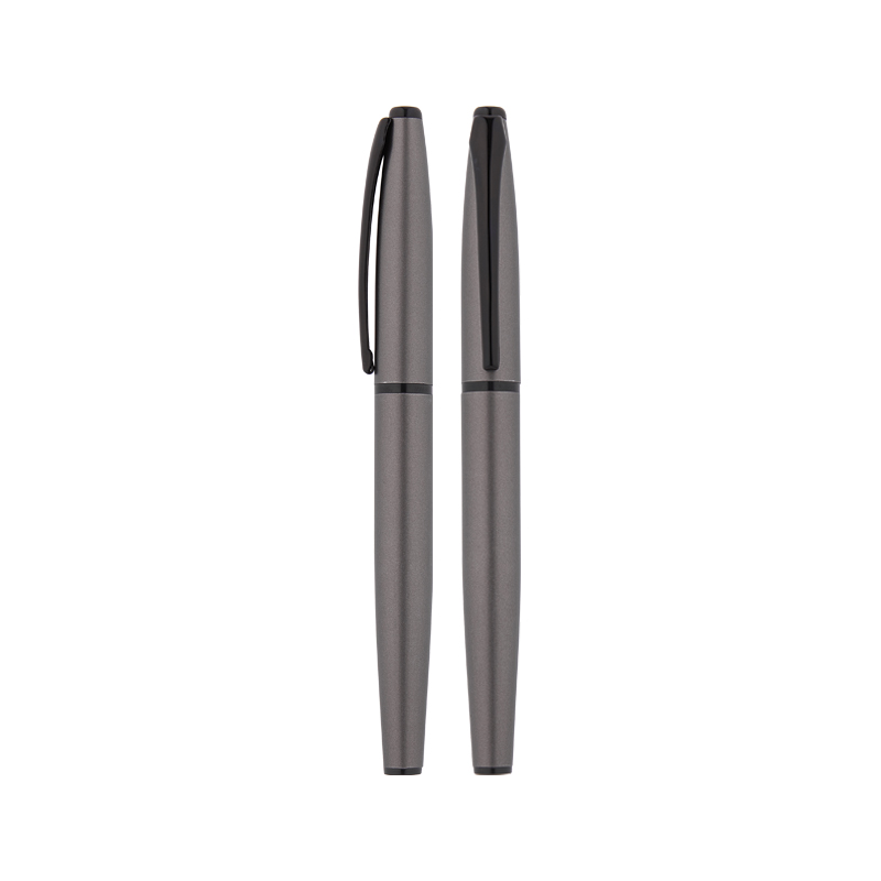 Ucuz Toptan Promosyon 1208-R Gri Metal Roller Kalem Modeli - 2