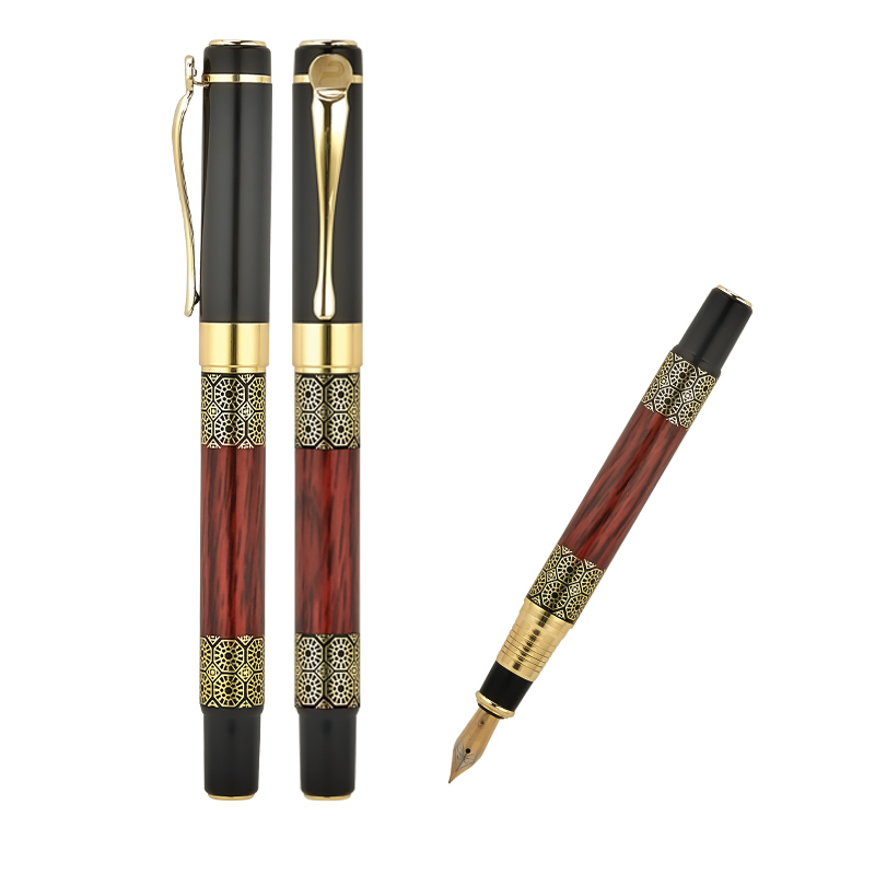 Toptan Promosyon 1217-D Siyah-Gold Metal Dolma Kalem Modelleri