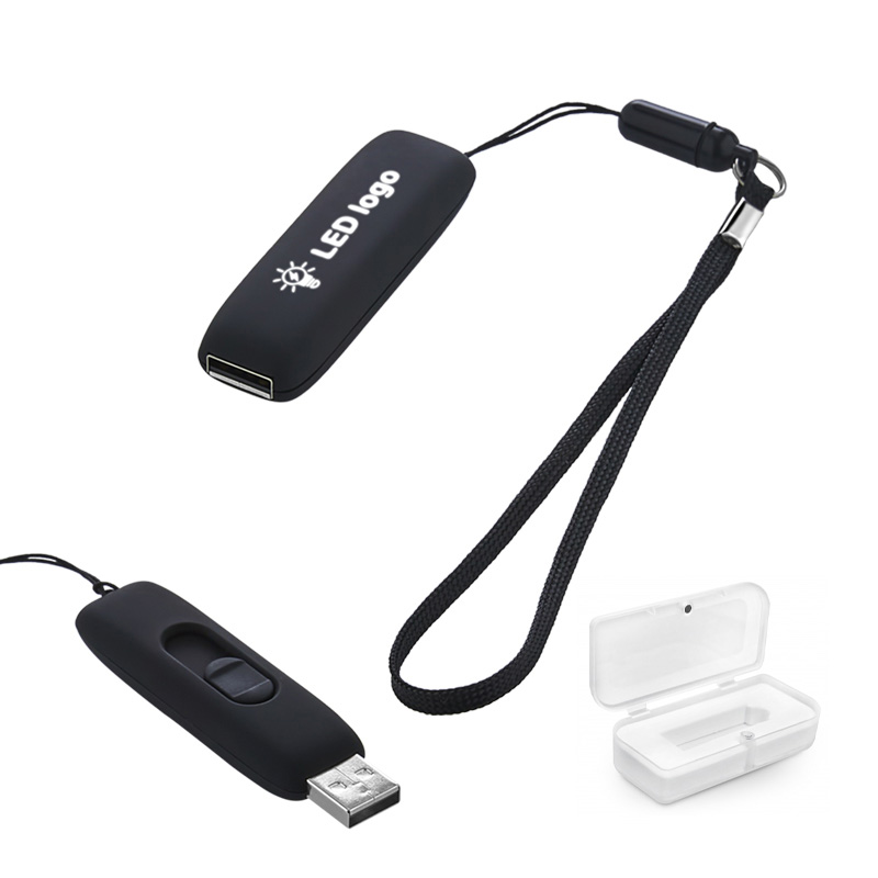 Toptan Promosyon F-203-32 Siyah – Beyaz Işık 32 GB Işıklı Rubber Usb Modelleri