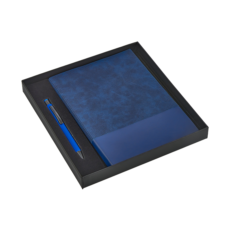 Toptan Promosyon 2423-K Mavi Defter & Kalem Set Modelleri