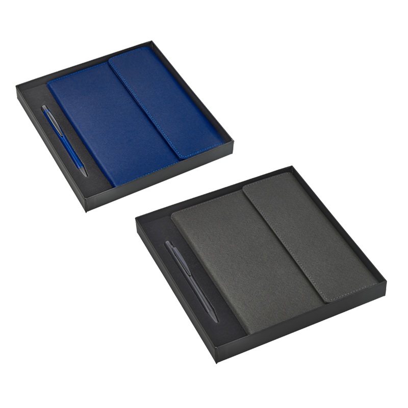 Ucuz Toptan Promosyon 2424-K Siyah Defter & Kalem Set Modeli - 3