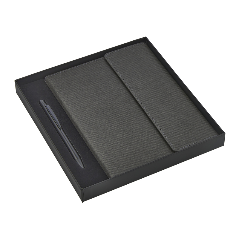 Ucuz Toptan Promosyon 2424-K Siyah Defter & Kalem Set Modeli - 2