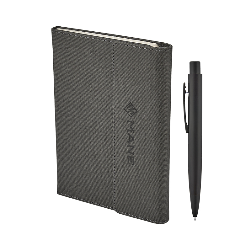2424-K Siyah Defter & Kalem Set - Sadıç Promosyon