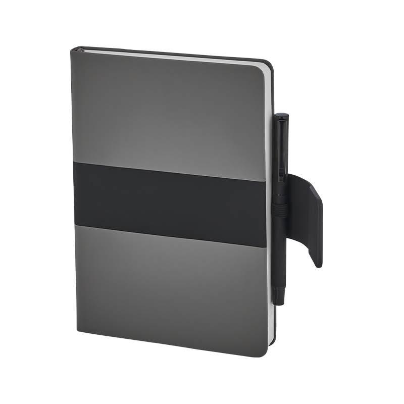 Ucuz Toptan Promosyon 2426 Gri 15 x 21 Termo Deri̇ Defter Modeli - 2