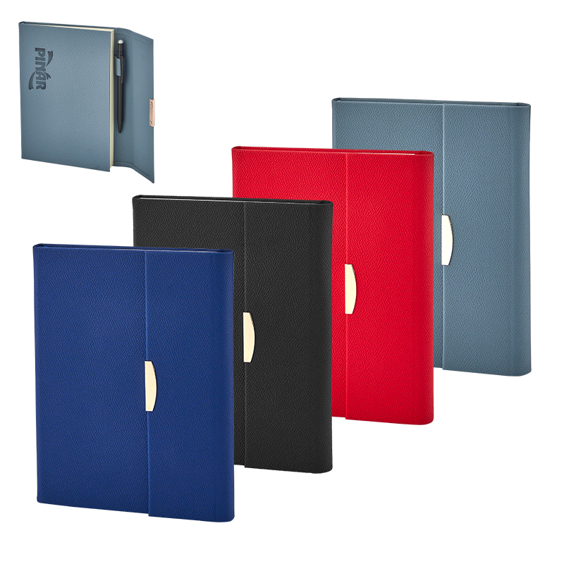 Ucuz Toptan Promosyon 2429 Mavi 15 x 21 Termo Deri̇ Defter Modeli - 3