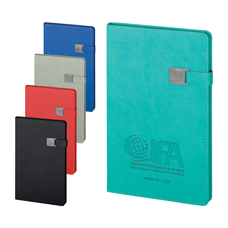 Toptan Promosyon 2660 Gri 15 x 21 Termo Deri̇ Defter Modelleri