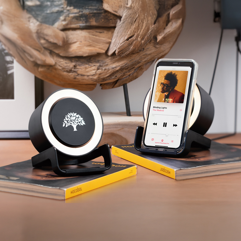 Ucuz Toptan Promosyon 4270 Siyah Wireless Şarj & Hoparlör Modeli - 2