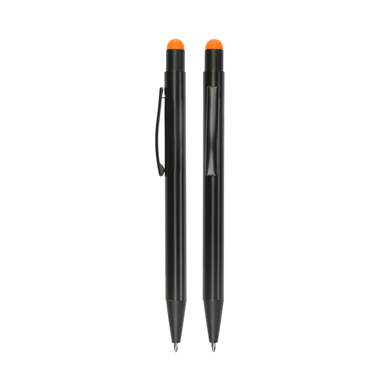 Ucuz Toptan Promosyon 525 Turuncu Metal Tükenmez Touchpen Kalem Modeli - 2