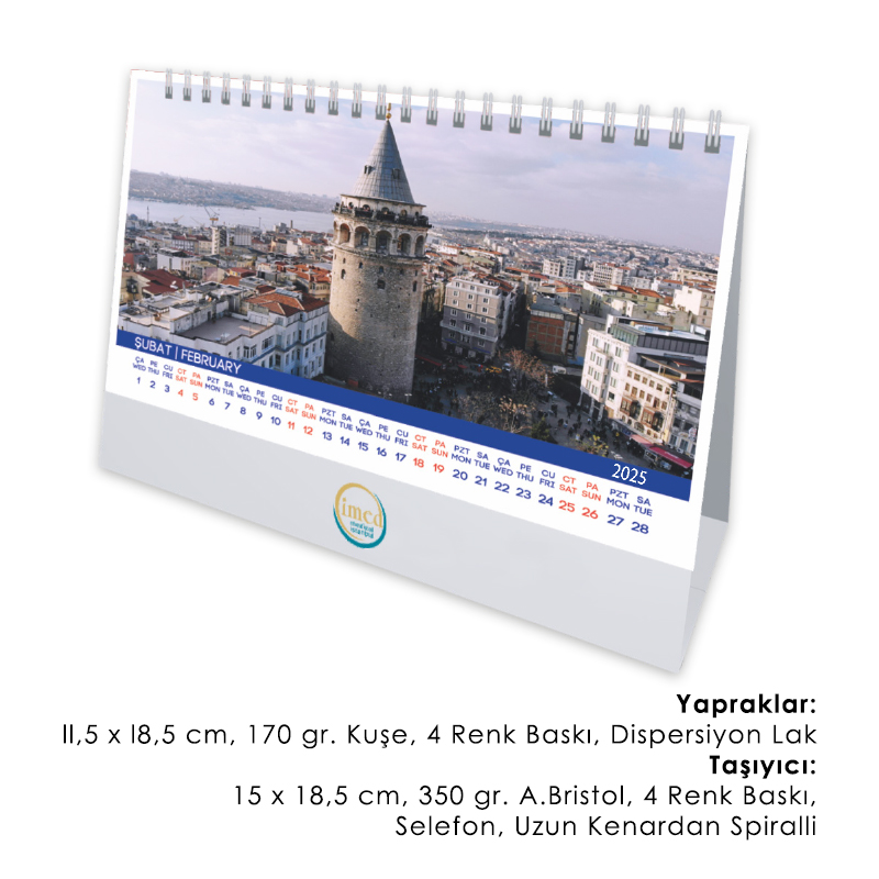 53-B Uni Üçgen Masa Takvimi - Masa Takvimleri Promosyon Ürünü