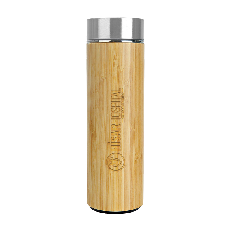 Ucuz Toptan Promosyon 5316 Bambu Bambu Çelik Termos / 500 ml Modeli - 5
