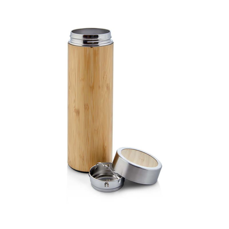 Ucuz Toptan Promosyon 5316 Bambu Bambu Çelik Termos / 500 ml Modeli - 6