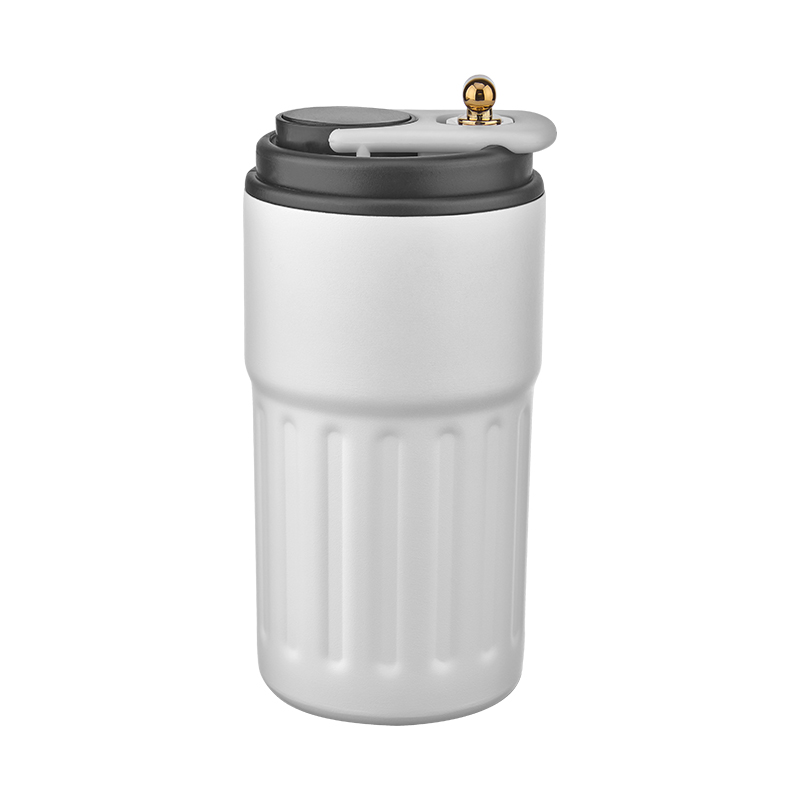 Ucuz Toptan Promosyon 5351 Beyaz Çelik Termos / 440 ml Modeli - 2