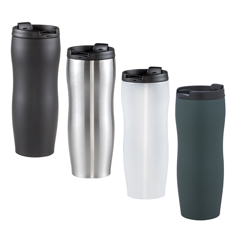 Toptan Promosyon 783 Siyah Çelik Kupa / 400 ml Modelleri