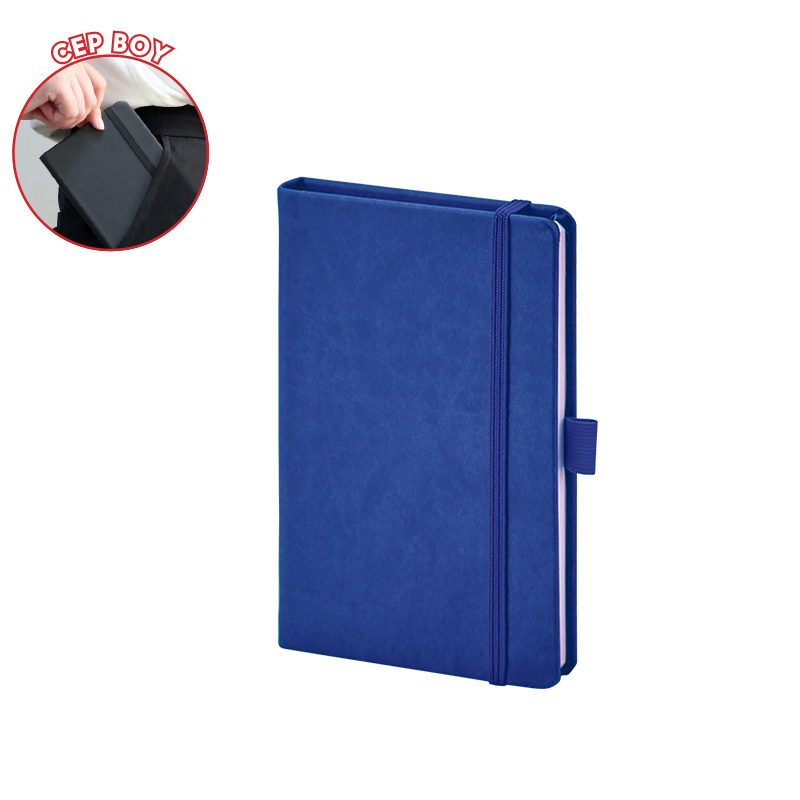 Ucuz Toptan Promosyon 923-914 Lacivert 9 x 14 Termo Deri̇ Defter Modeli - 2