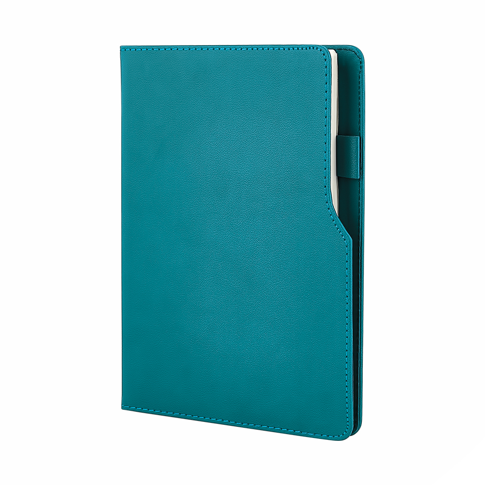 Ucuz Toptan Promosyon 941-HOLMEN Turkuaz  15 x 21 Termo Deri̇ Defter (Holmen Ki̇tap Kağıdı) Modeli - 2