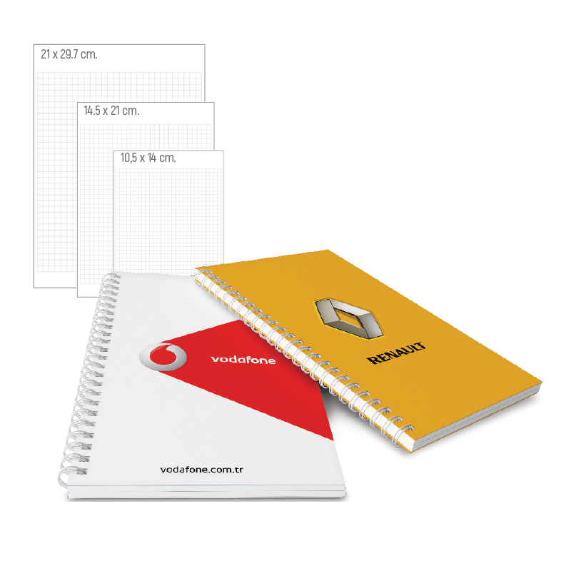 Ucuz Toptan Promosyon BK-03-2129 Yandan Spiralli Yandan Spiralli Karton Defter Modeli - 2