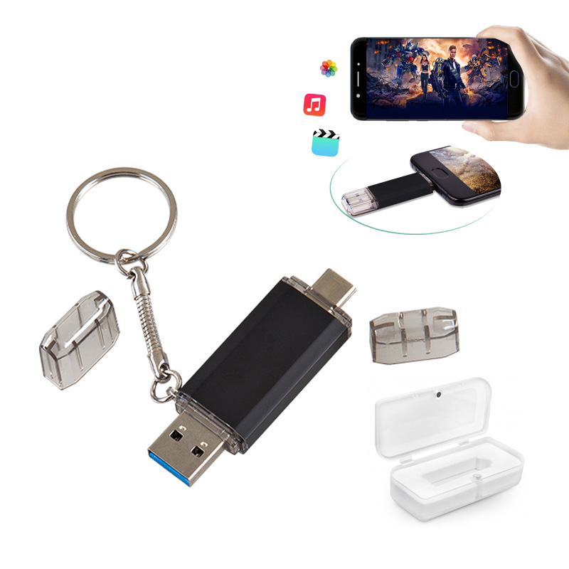 Toptan Promosyon F-154-64 Siyah 64 GB OTG Usb Bellek Modelleri