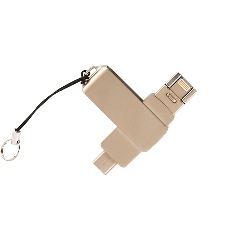 Ucuz Toptan Promosyon F-202-32 Silver 32 GB OTG Usb Bellek Modeli - 2