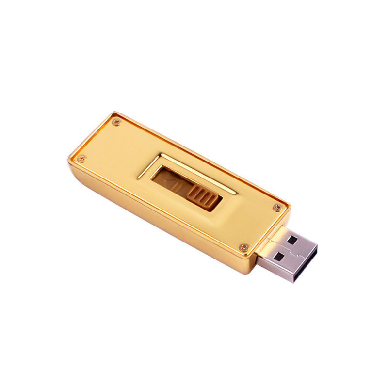 Ucuz Toptan Promosyon F-207-32 Altın 32 GB Usb Bellek Modeli - 3