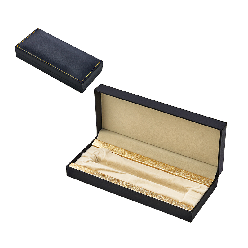 Ucuz Toptan Promosyon KT-1218 Gold Tekli Kalem Kutusu Modeli - 4