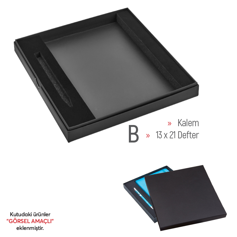 Ucuz Toptan Promosyon KT-941 Siyah-Y-(Yanlı) Hediye Set Kutusu Modeli - 2