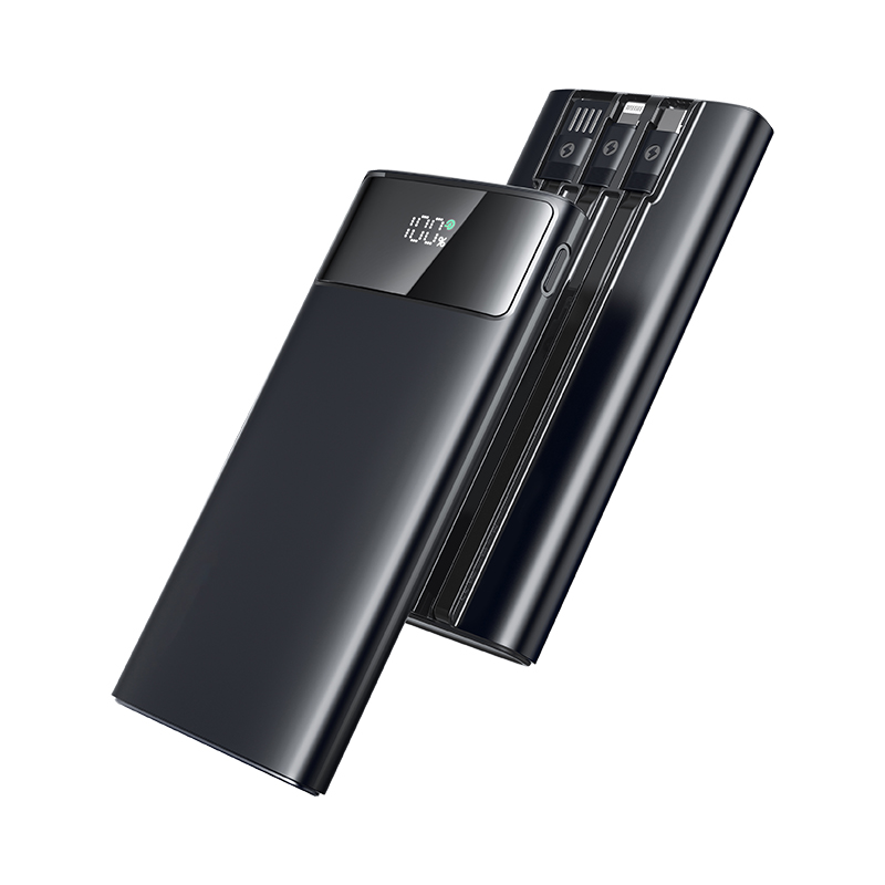 Ucuz Toptan Promosyon PB-4015 Siyah 10.000 mAh Powerbank Modeli - 3