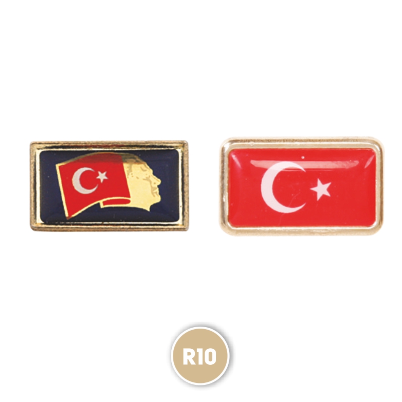R10 Altın Rozet - Anahtarlık - Rozet Promosyon Ürünü
