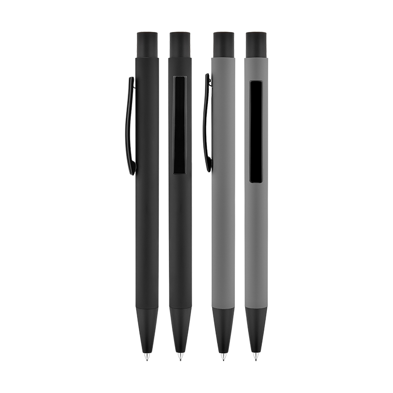 Ucuz Toptan Promosyon 1020-V Gri Metal Rubber Gövde Versatil Kalem Modeli - 2