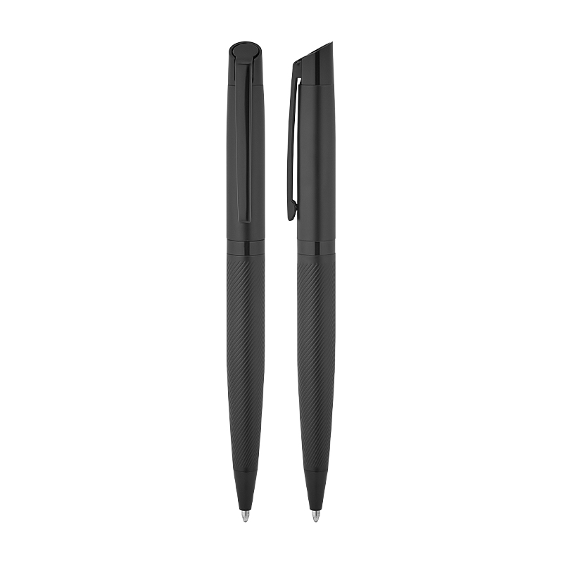 1111-T Siyah-Siyah Klips Metal Tükenmez Kalem - Sadıç Promosyon