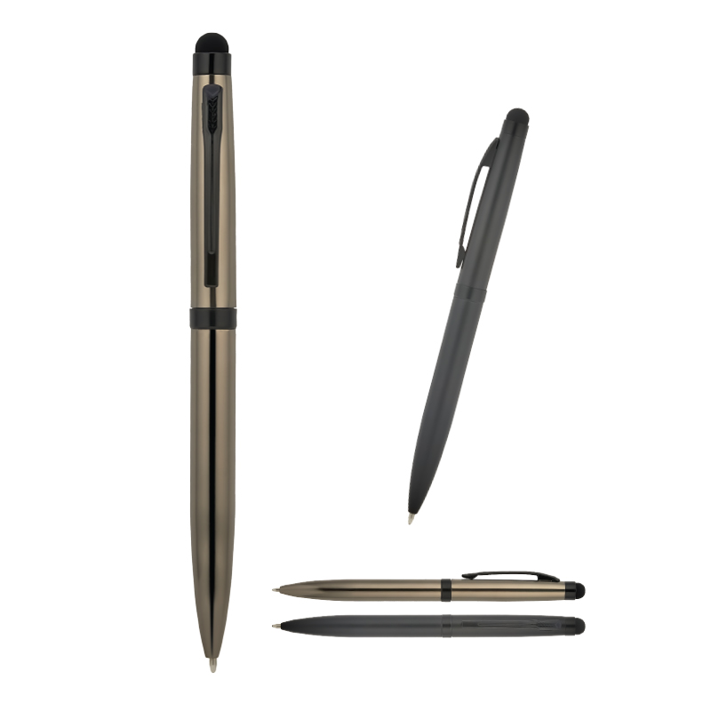 Ucuz Toptan Promosyon 1113 Siyah Metal Tükenmez Touchpen Kalem Modeli - 2