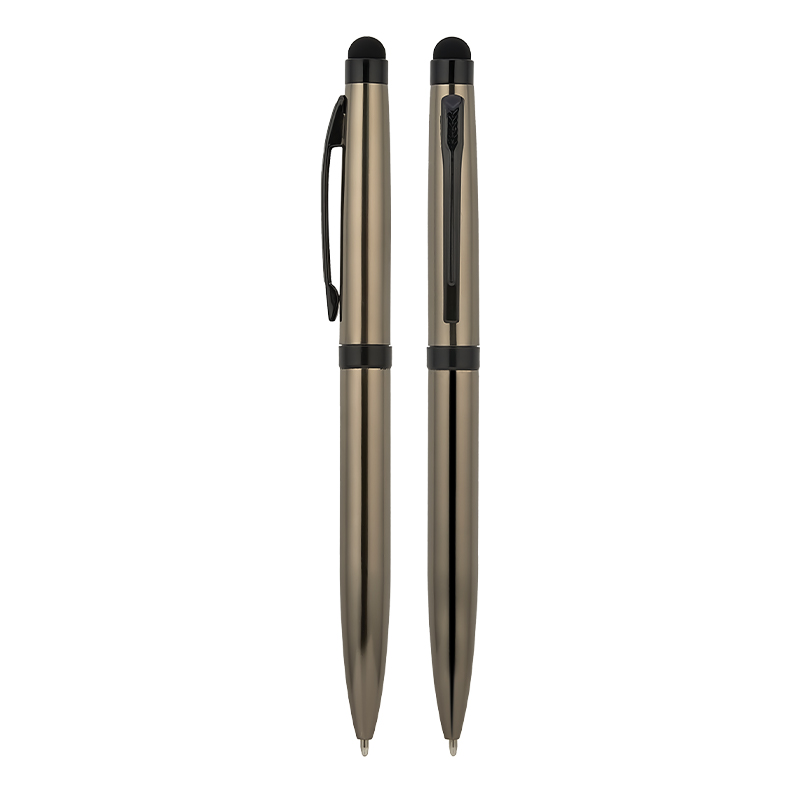 1113 Füme Metal Tükenmez Touchpen Kalem - Sadıç Promosyon