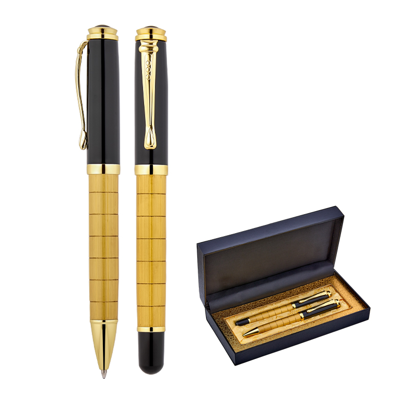 Toptan Promosyon 1214-RT Gold Metal Roller & Tükenmez Kalem Seti Modelleri