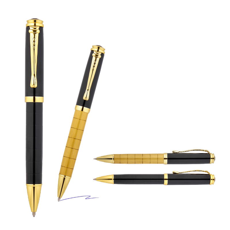 Ucuz Toptan Promosyon 1214-T Gold Metal Tükenmez Kalem Modeli - 2