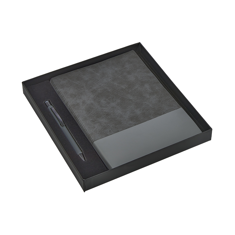 Ucuz Toptan Promosyon 2423-K Füme Defter & Kalem Set Modeli - 2