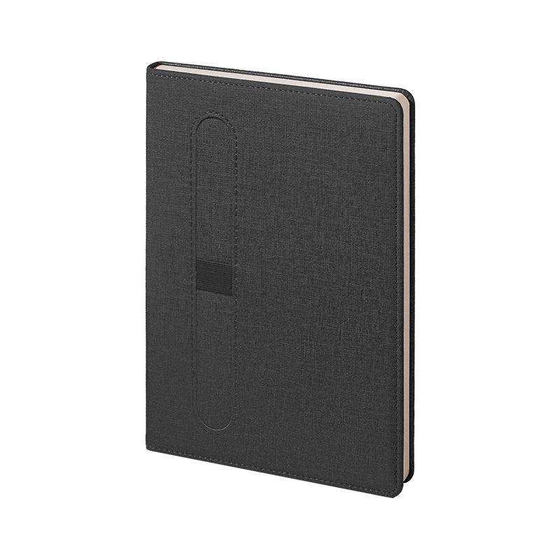 2425 Siyah-Füme 15 x 21 Termo Deri̇ Defter - Sadıç Promosyon