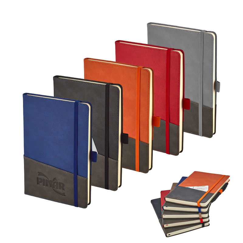Ucuz Toptan Promosyon 2427 Turuncu 15 x 21 Termo Deri̇ Defter Modeli - 2