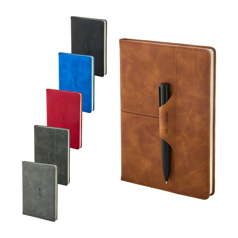 Ucuz Toptan Promosyon 2430 Siyah 15 x 21 Termo Deri Defter Modeli - 2