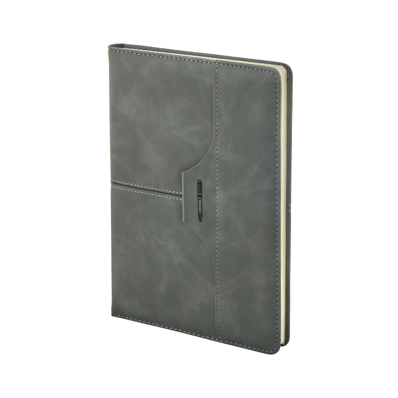 2430 Gri 15 x 21 Termo Deri̇ Defter - Sadıç Promosyon