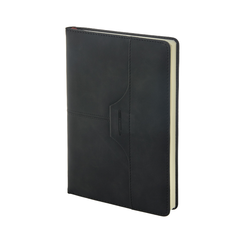 2430 Siyah 15 x 21 Termo Deri̇ Defter - Sadıç Promosyon