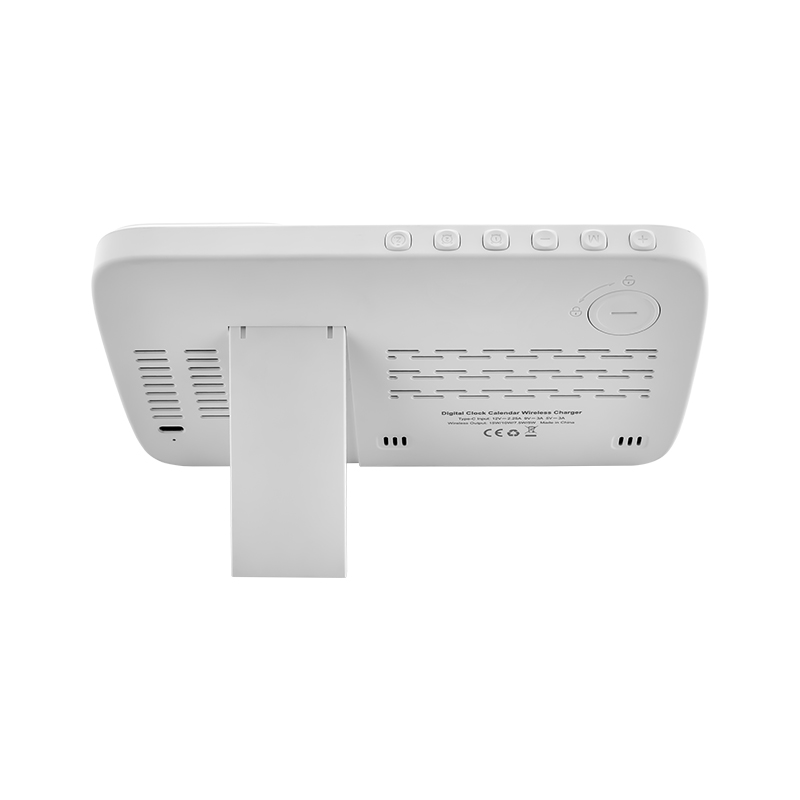 Ucuz Toptan Promosyon 4230 Beyaz Wireless Şarj Cihazı & Dijital Saat Modeli - 4