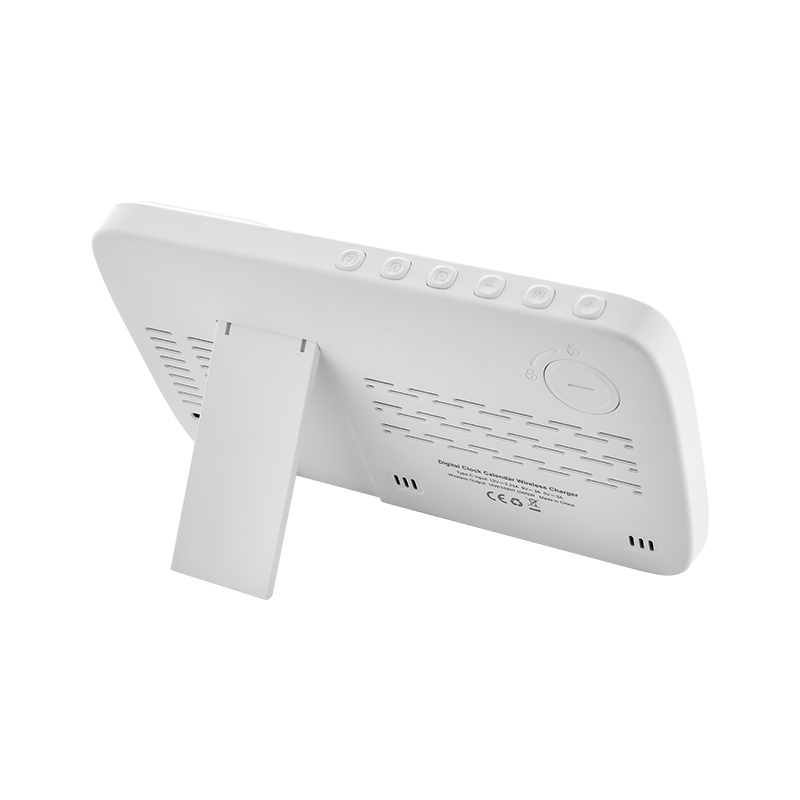 Ucuz Toptan Promosyon 4230 Beyaz Wireless Şarj Cihazı & Dijital Saat Modeli - 5