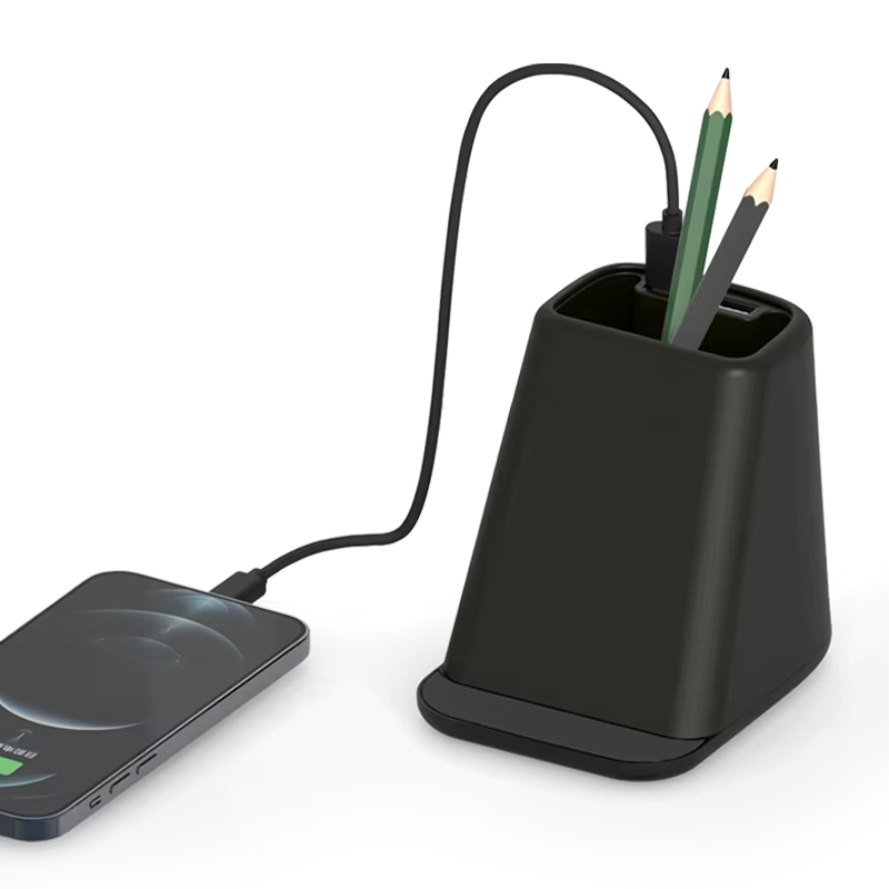 Ucuz Toptan Promosyon 4280 Siyah Wireless Şarj & Kalemlik Modeli - 3
