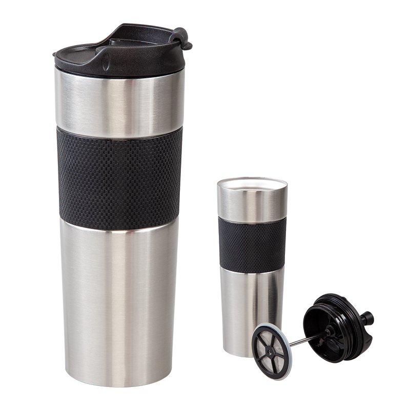 Toptan Promosyon 5312 Krom French Press Çelik Termos / 450 ml Modelleri