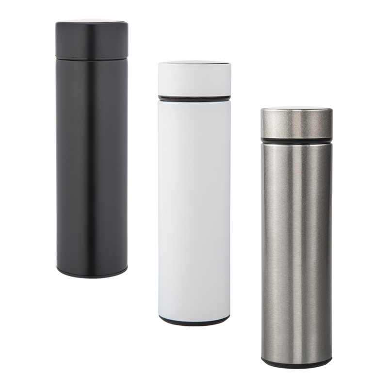Ucuz Toptan Promosyon 5338 Beyaz Dijital Süzgeçli Termos / 450 ml Modeli - 2