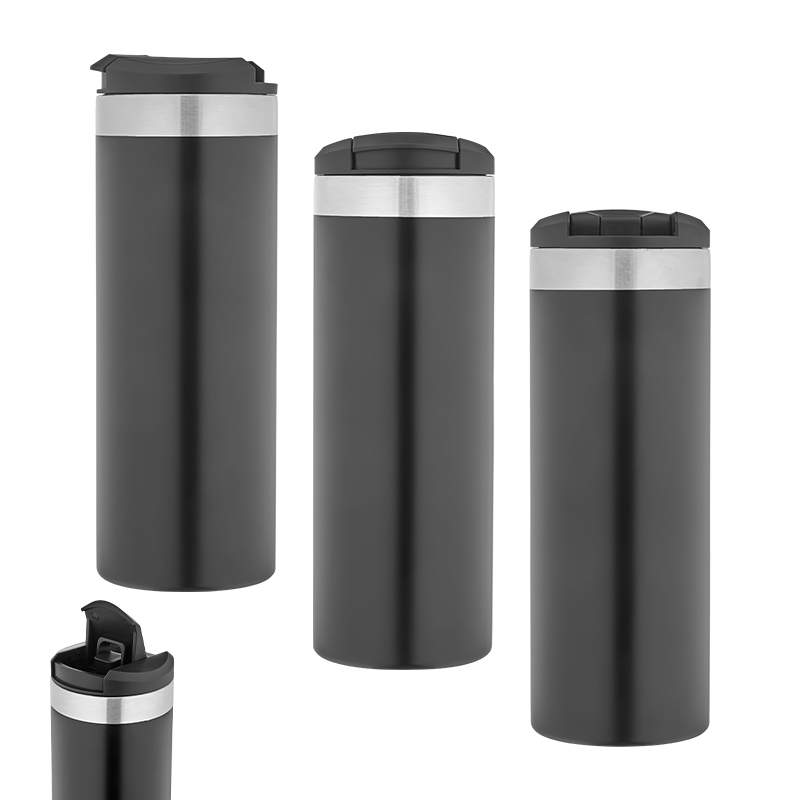 5345 Siyah Çelik Termos / 450 ml - Sadıç Promosyon