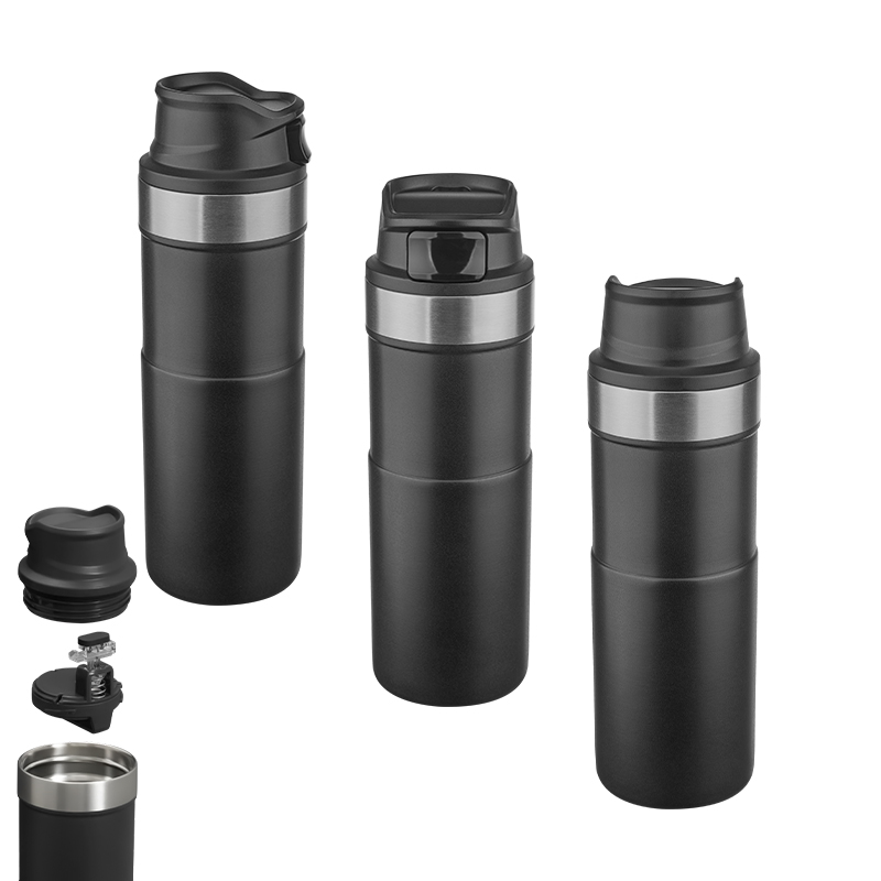 Ucuz Toptan Promosyon 5347 Siyah Çelik Termos / 400 ml Modeli - 3