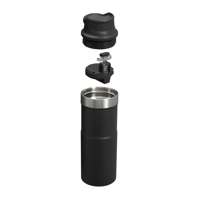 Ucuz Toptan Promosyon 5347 Siyah Çelik Termos / 400 ml Modeli - 4