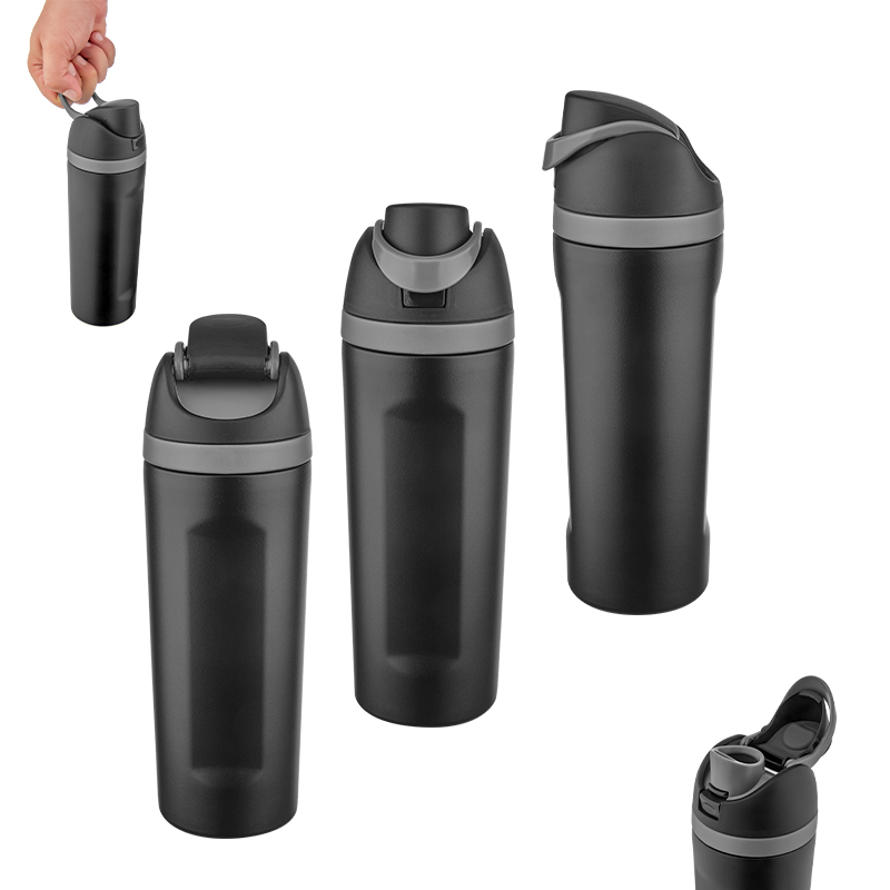 Ucuz Toptan Promosyon 5349 Siyah Çelik Termos / 550 ml Modeli - 2