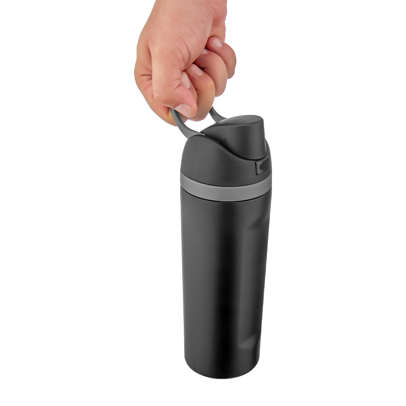 Ucuz Toptan Promosyon 5349 Siyah Çelik Termos / 550 ml Modeli - 3