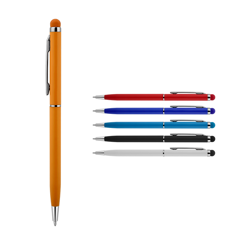 Ucuz Toptan Promosyon 587 Lacivert Metal Tükenmez Touchpen Kalem Modeli - 2